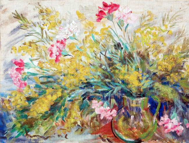 «Мімоза і гвоздики». 1960-і рр. Картон, олія